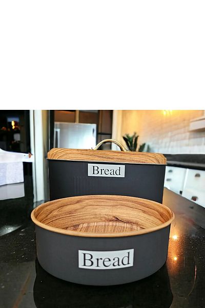 UCR HOME Decorative and Stylish Metal Large Bread Bowl and Table Bowl Set of 2
