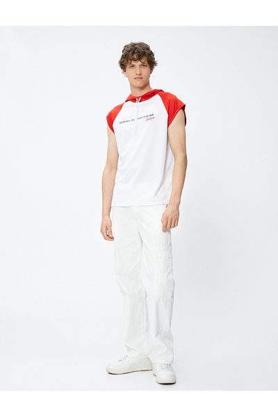 Koton Ataturk Printed Hooded Sports T-Shirt Special for the 100th Anniversary