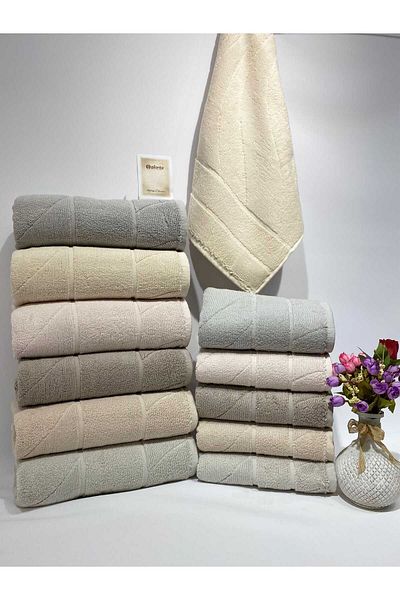 Piante Πετσέτα προσώπου πολυτελείας Zebra 50*90 Συσκευασία των 6