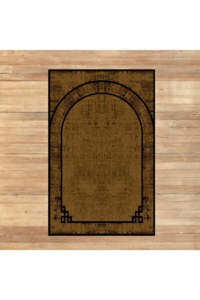 Hey Home Digital Printed Washable Prayer Rug Carpet,-BROWN,