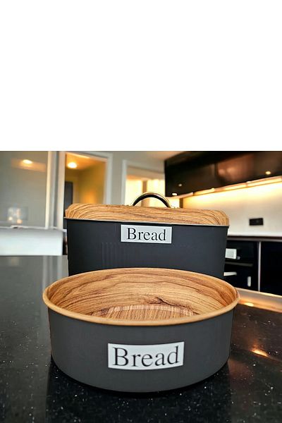UCR HOME Decorative and Stylish Metal Large Bread Bowl and Table Bowl Set of 2