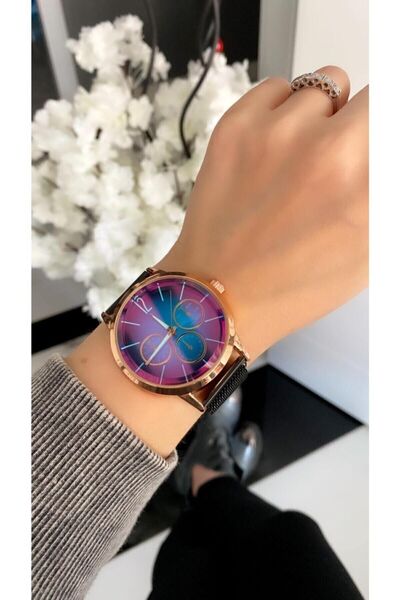 ÇENÇEN Çelik  Mıknatıslı Hasır Kordon Kol Saati