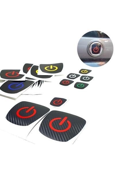 Carmind Fiat Fiorino Logo Içi Power Buton Sticker 3 Lü Set