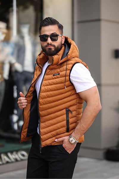 DOXGER Ανδρικό γιλέκο - Αδιάβροχο και αντιανεμικό, αποσπώμενη κουκούλα