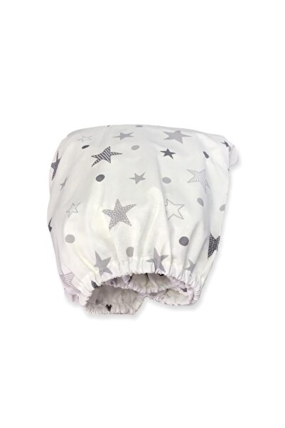Cotton Baby & Kids Elastic Bed Sheet 100x200 Gray Large Stars