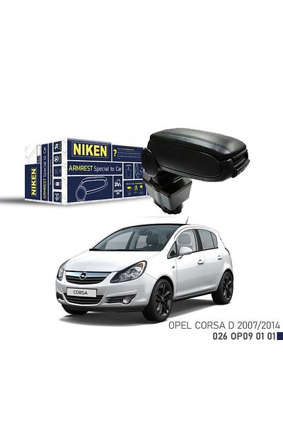 Niken 2007-2014 Opel Corsa D Black Special Armrest Vehicle