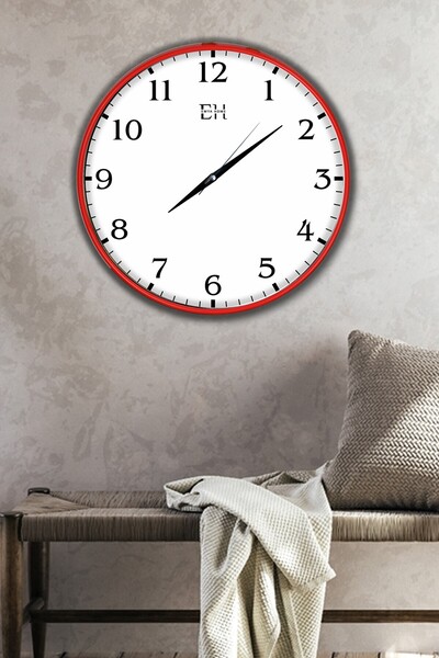 EMYA HOME Ceas de perete clasic roșu - 29 cm