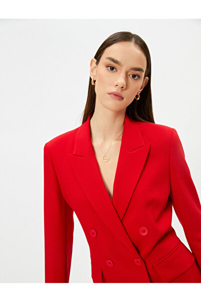 Koton Двуредно яке с джоб с копчета