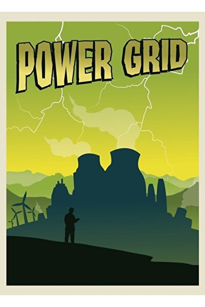 Jeronkarji Power Grid Board Game- Minimalist Seyahat Poster Tarzı - Oyun Sana...