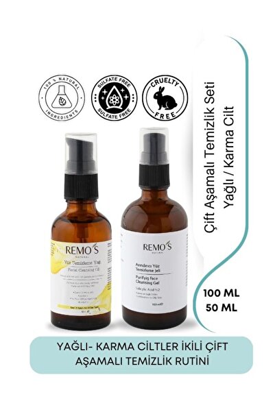 RemosNatural Çift Aşamalı Temizlik Yağlı/karma Ciltler