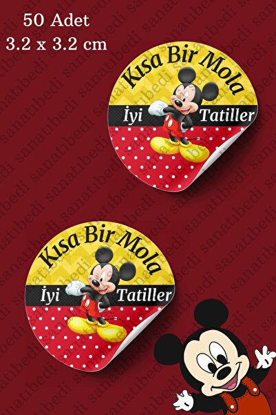 sanatıbedi 50 قطعة من ملصقات علامات التبويب المدرسية ذات طابع استراحة قصيرة - ملصق المعلم