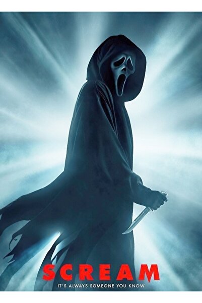 Jeronkarji Çığlık Hayalet Yüz Kostüm Sanat Korku Filmi Wes Craven Tablo Ahşap Poster Dekoratif