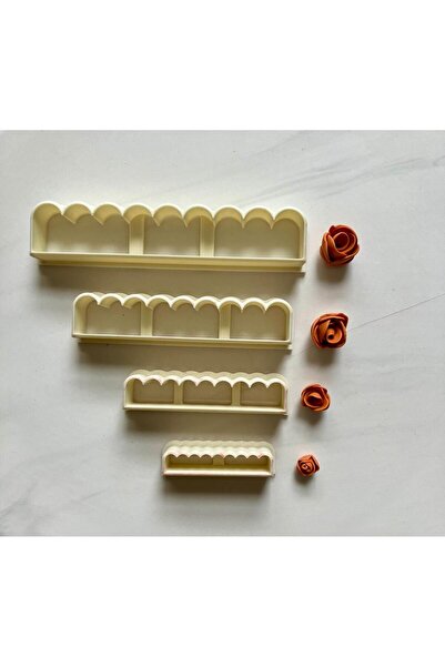 Volala Üç Boyutlu Çiçek Polimer Kil Kalıbı - 4 Adet