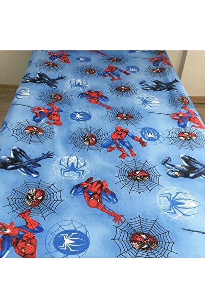 Bebek Özel Pamuklu Bebek Ve Çocuk 70x130 Lastikli Çarşaf Örümcek Adam Desenli