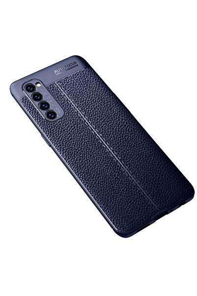 halkhouse Oppo Reno 4 Pro 4G Kılıf Kamera Koruyuculu Niss Deri Görünümlü Sili...