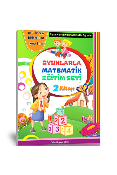 Enine Boyuna Eğitim مجموعة ألعاب الرياضيات التعليمية (2 كتاب)