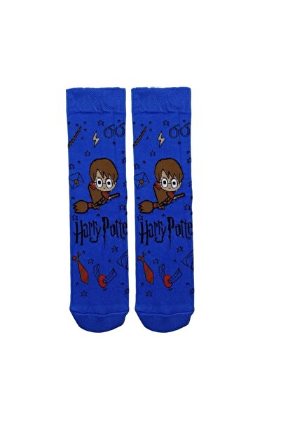 Çorap Kurdu Șosete albastre cu model Harry Potter