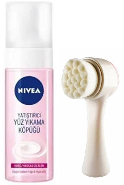 NIVEA Synee Yüz Yıkama Köpüğü Kuru Ciltler 150 ml Ve Yüz Temizleme Fırçası