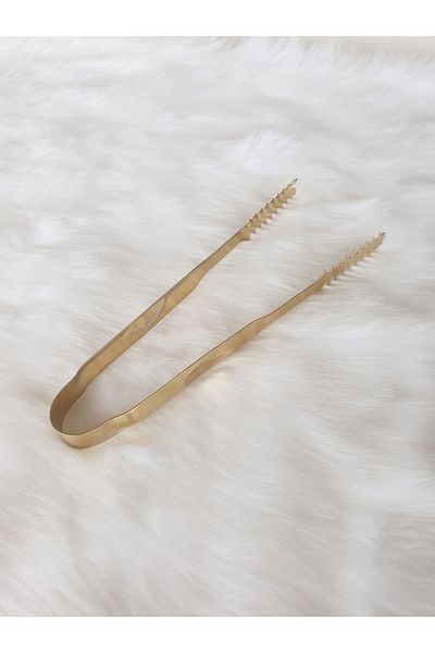 LOVYCO Gold Steel Ice Tongs