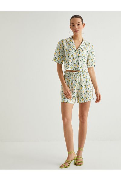 Koton Koton Crop ing - gyümölcsmintás és zsebrészlet