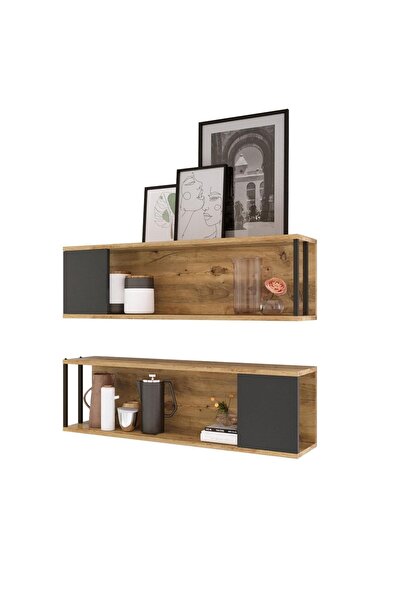 nefes Duvar Rafı Kitaplık 2’li Set