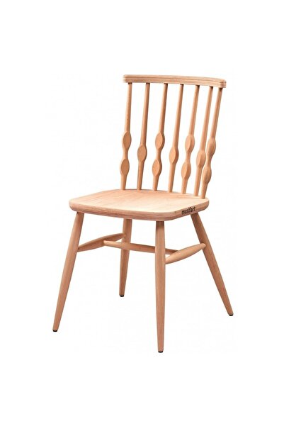 Masifart Sülf Boncuk Sandalye Cilasız Ham Ahşap