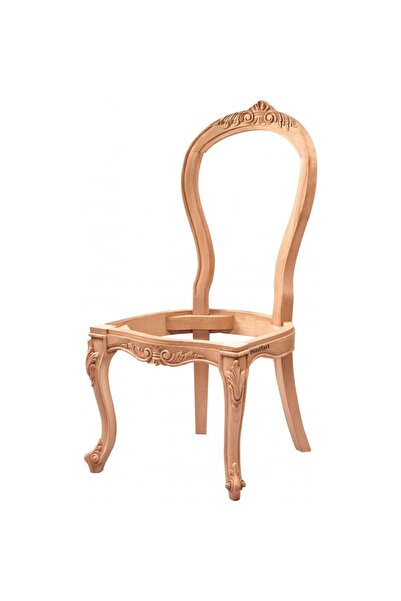 Masifart Sümer Venedik Sandalye Cilasız Ham Ahşap