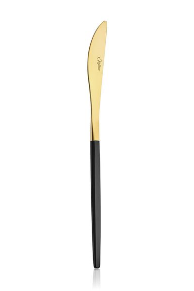 kalben Amore Black Touch Titanium Matte Gold 12 Piece Dinner Knife