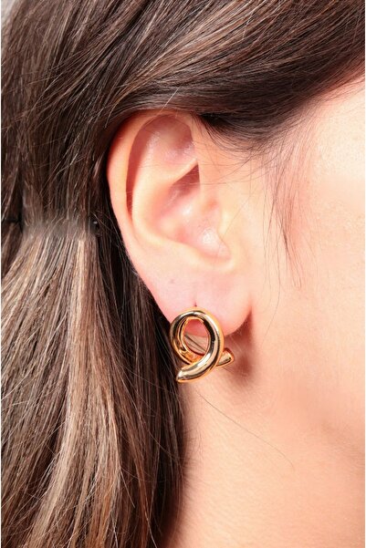 MioArt أقراط حلقية ذهبية للنساء