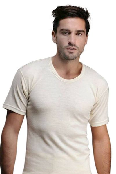 Hasyün Ανδρικά κρεμ κοντομάνικα ανδρικά εσώρουχα