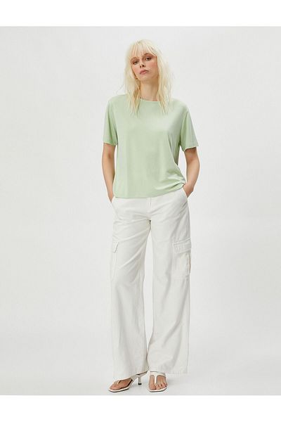 Koton Basic T-Shirt Short Sleeve Crew Neck Modal Blended