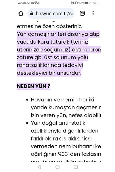 Hasyün Ozyün Γνήσιο μάλλινο εσώρουχο βρογχίτη