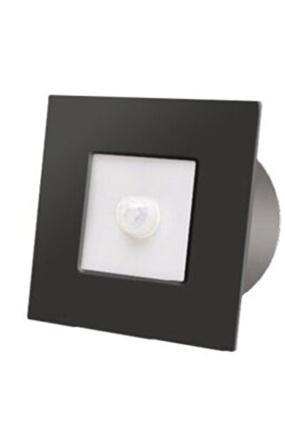 fullreyon Mat Siyah Metal Kasa 3 Watt Kare Sensörlü Gün Işığı Iç Mekan Merdiv...