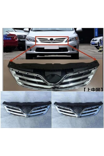 NS Nilser Auto Parts Toyota Corolla Makyajlı Kasa Ön Panjur Krom 2010-2012