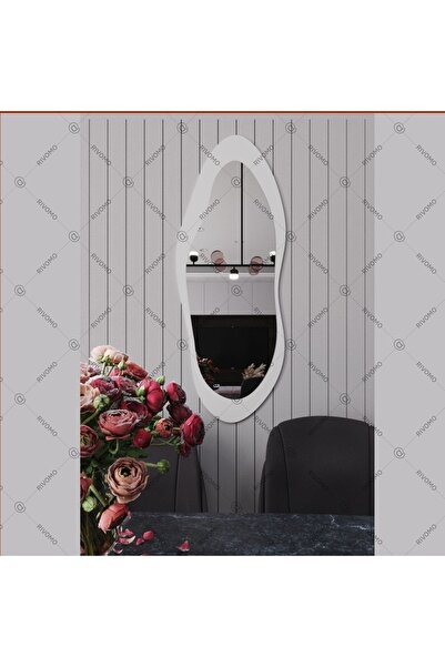 rivomo Beyaz 130x50 Dekoratif Boy Aynası