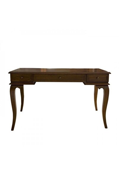 Genel Markalar Agalia Rustik Çalışma Masası 3 Çekmeceli Klasik Ceviz