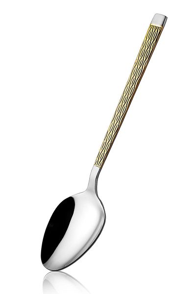Avcı Pera Gold 6 Pieces Dessert Spoon 18/10 Stainless Steel 2.5 Mm
