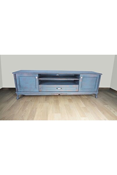 Masifart Senza Tv Ünitesi Oymalı Füme Bakır Patine Eskitme