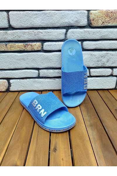 BRN Men's Blue Anatomical Non-Slip Sole Bathroom Toilet Slippers