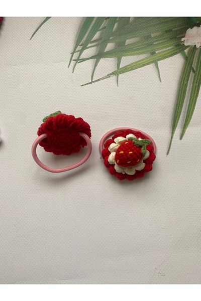 Kadın Girişimciler Atölyesi Strawberry Tartolet Handmade 2-Piece Rubber Buckle