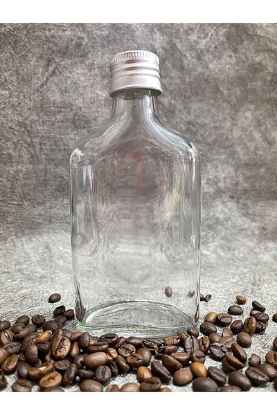 COLDBREWTREND Cold Brew Transparent 200 ml Empty Glass Bottle with Gold Aluminum Cap 6 Pieces (COLD BROWN)
