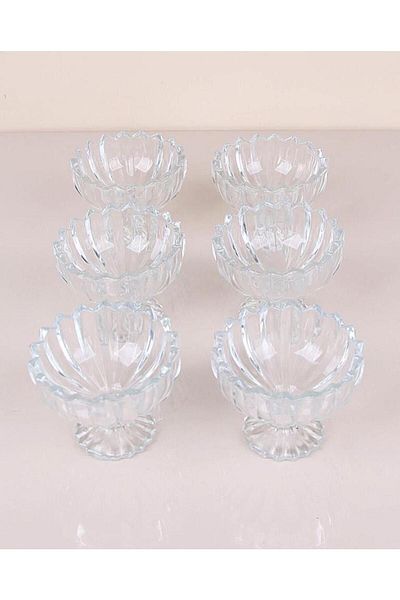 Rayan Cup Star Glass 6-Piece Glass Ice Cream Rack