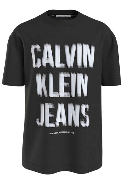 Calvin Klein Erkek Marka Logolu Pamuklu Günlük Kullanım Siyah T-Shirt J30J324648-BEH