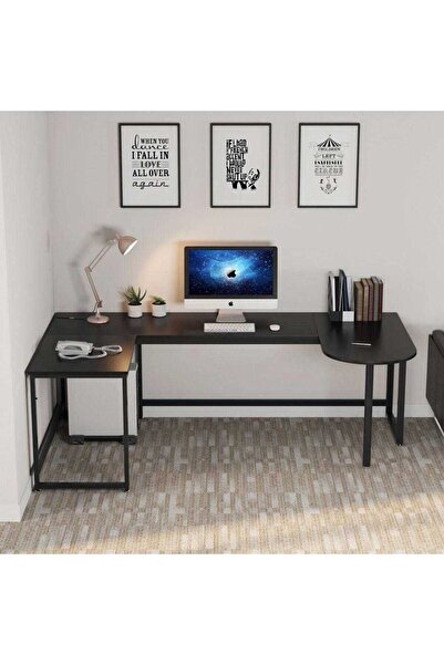 Zizuva Tasarım Siyah Çalışma Ve Bilgisayar Masası