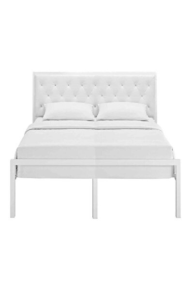 Zizuva Tasarım Çift Kişilik Kapitone Başlıklı Karyola