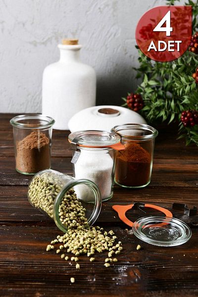 Weck 160 Ml Glass Storage Jar Set (4 Pieces)