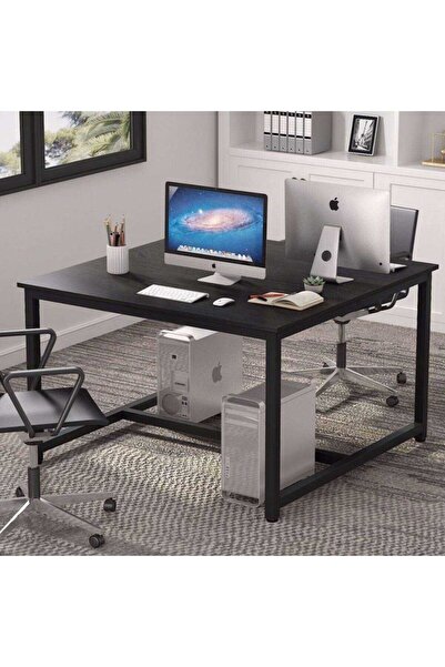 Zizuva Tasarım 2 Kişilik Siyah Çalışma Masası