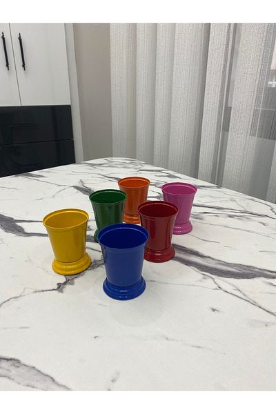 Aslı Hediyelik 6-piece Colorful Rose Bucket - Presentation