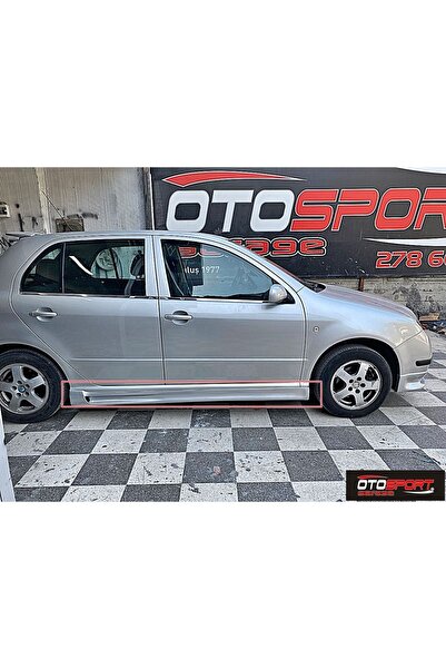 OTOSPORT Skoda Fabia Delikli Marşpiyel Sağ Sol Takım Fiberglass Boyasız