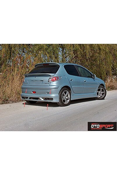 OTOSPORT PEUGEOT 206 TELLİ ARKA TAMPON EKİ FİBERGLASS BOYASIZ A+ KALİTE